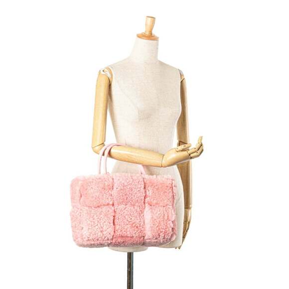 BOTTEGA VENETA Pink Leather Intrecciato Pouch - Picture 13 of 13